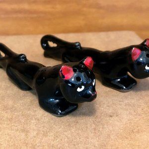 Vintage Black Panther Salt & Pepper Shaker Set